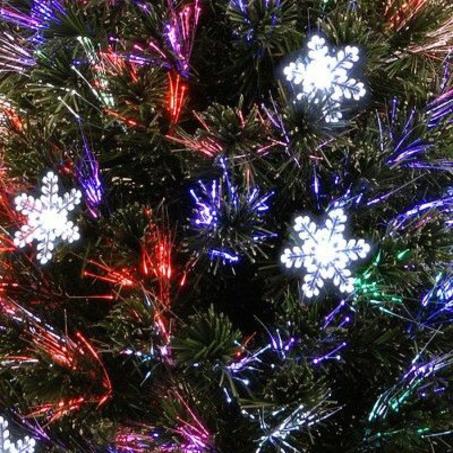 Unidentified Plant Variety * | National Tree Company 48 Fiber Optic Fireworks Tree With Snowflakes