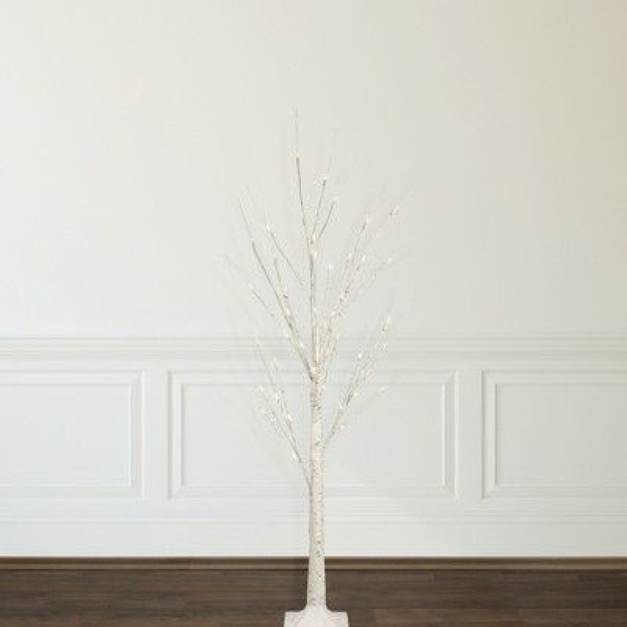 Pine * | Northlight 4 Led Lighted White Birch Christmas Twig Tree Warm White Lights