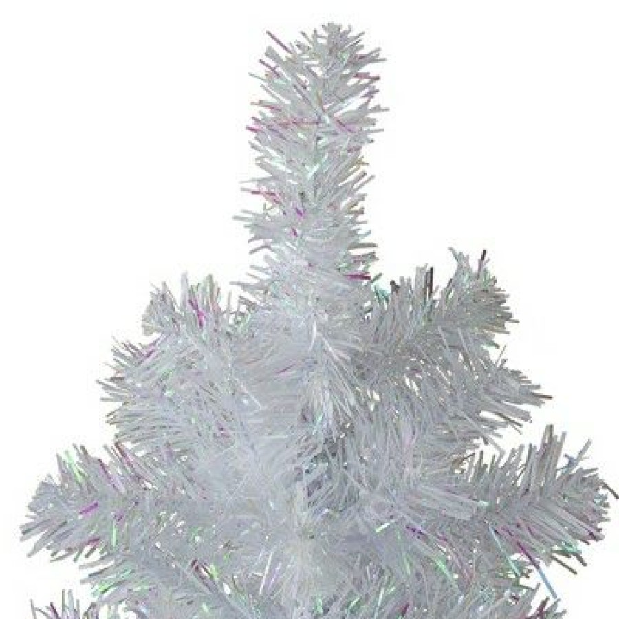 Pine * | Northlight 3 White Iridescent Pine Artificial Christmas Tree Unlit