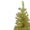 Pine * | Northlight 4 Pre-Lit Gold Iridescent Tinsel Slim Artificial Christmas Tree Clear Lights