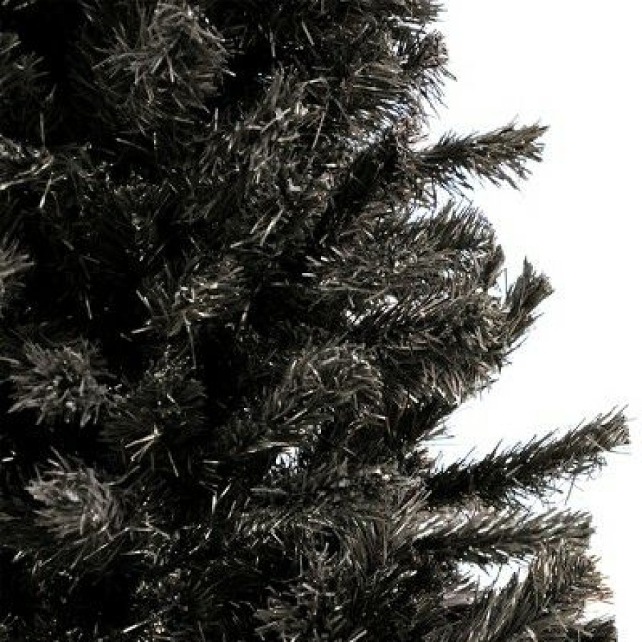 Pine * | National Tree Company 4 Foot Full Bodied Unlit Sleek Halloween Event Artificial Christmas Holiday Tree With 311 Branch Tips, & Metal Stand, Black