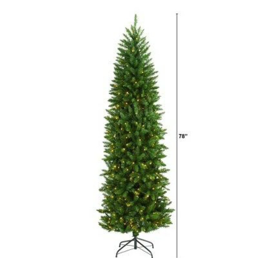 Pine * | 6.5Ft Nearly Natural Pre-Lit Led Mountain Pine Artificial Christmas Tree Clear Lights