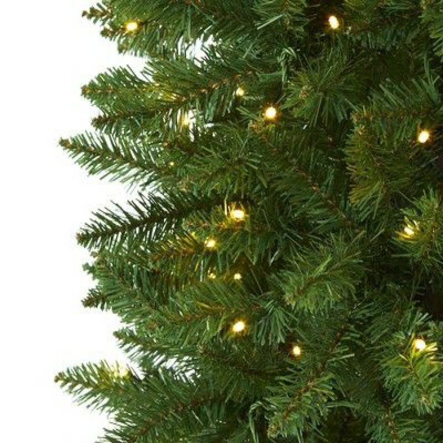 Pine * | 6.5Ft Nearly Natural Pre-Lit Led Mountain Pine Artificial Christmas Tree Clear Lights