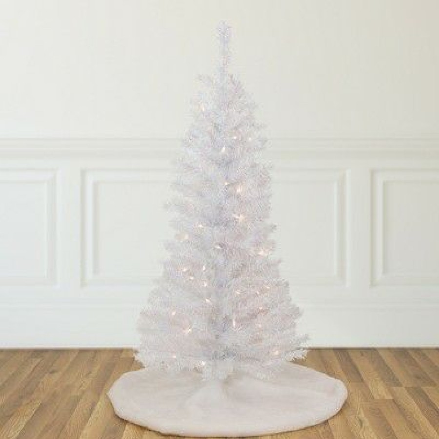 Pine * | Northlight 4 Pre-Lit Rockport White Pine Artificial Christmas Tree, Clear Lights