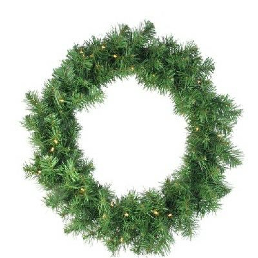 Spruce * | Northlight Prelit Artificial Christmas Trees, Wreath And Garland Set Winter Spruce 5Pc Clear Lights