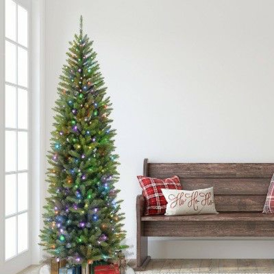 Douglas Fir * | 7.5Ft Puleo Pre-Lit Slim Fraser Fir Artificial Christmas Tree Clear Lights