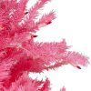 Pine * | Northlight 7.5 Pre-Lit Pink Tinsel Slim Artificial Christmas Tree Pink Lights