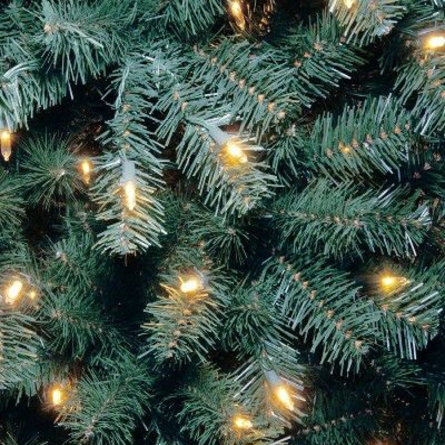 Spruce * | 7.5Ft Pre-Lit Full North Valley Blue Spruce Hinged Artificial Christmas Tree Clear Lights National Tree Company