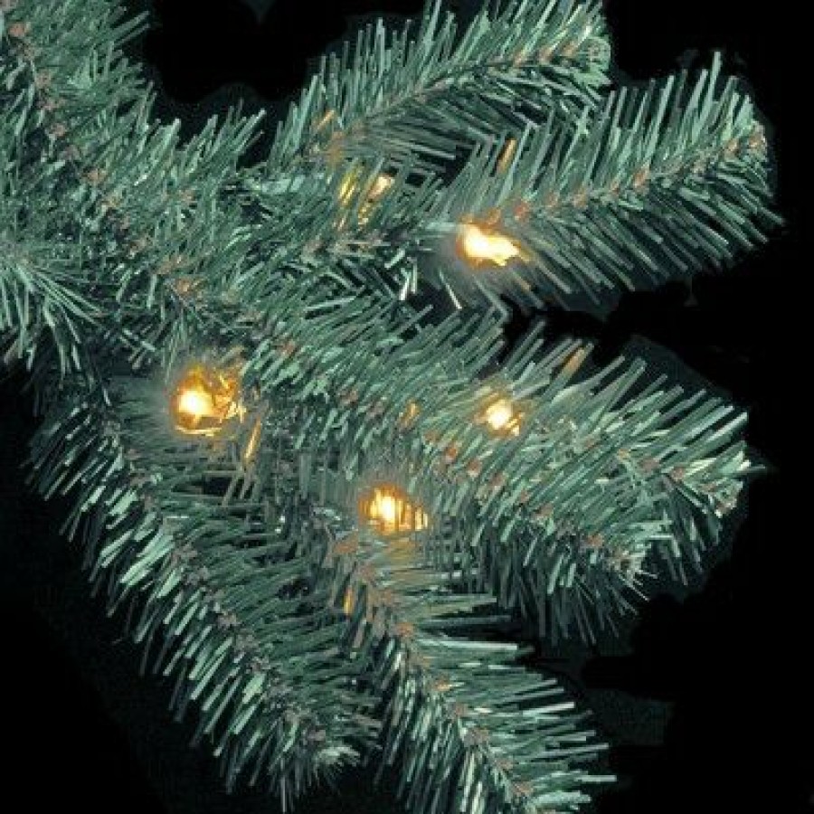 Spruce * | 7.5Ft Pre-Lit Full North Valley Blue Spruce Hinged Artificial Christmas Tree Clear Lights National Tree Company