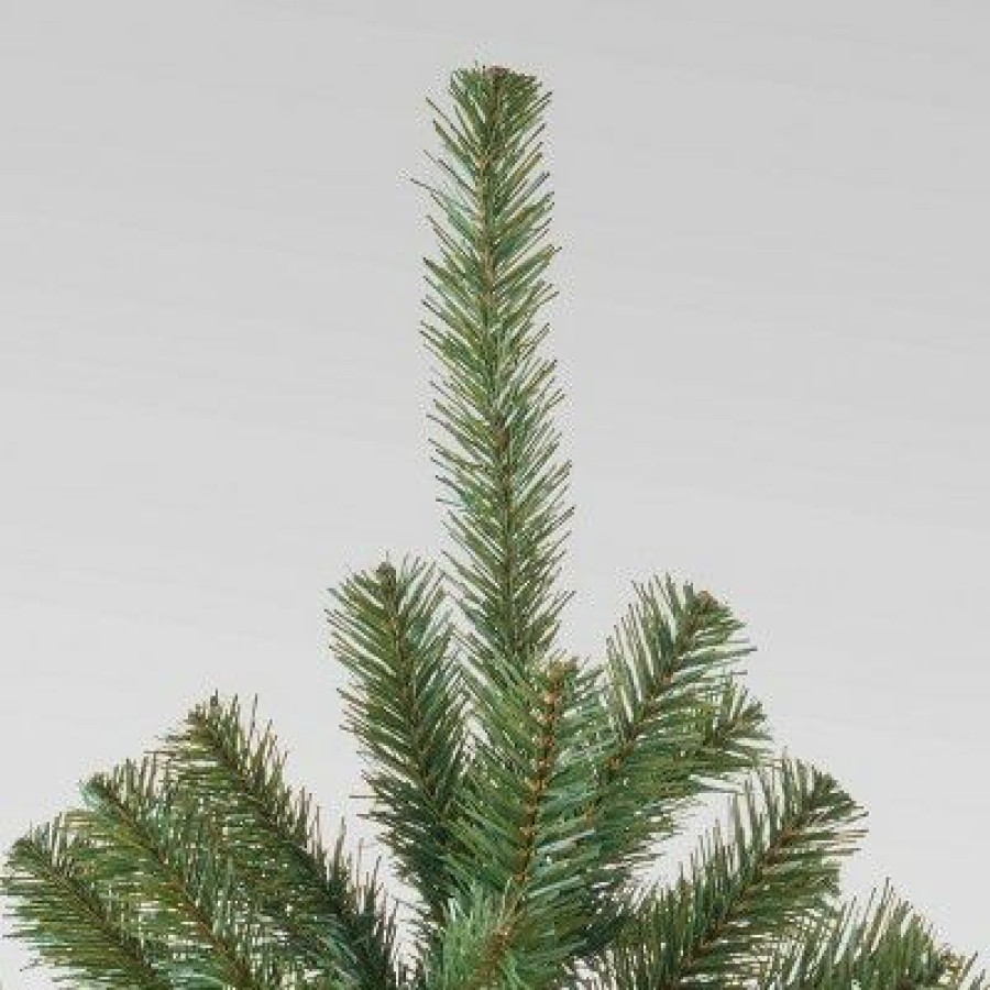 Fir Wood * | 7.5Ft Noble Fir Unlit Hinged Full Artificial Christmas Tree Christopher Knight Home