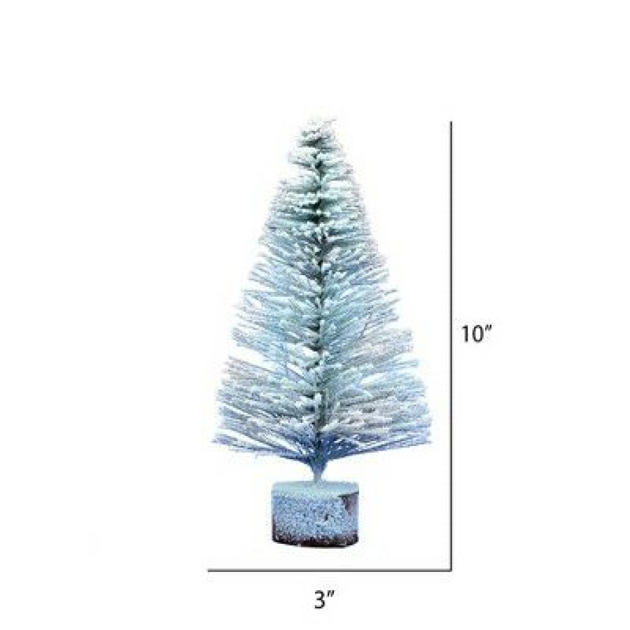 Unidentified Plant Variety * | Vickerman Flocked Village Slim Tabletop Artificial Christmas Tree