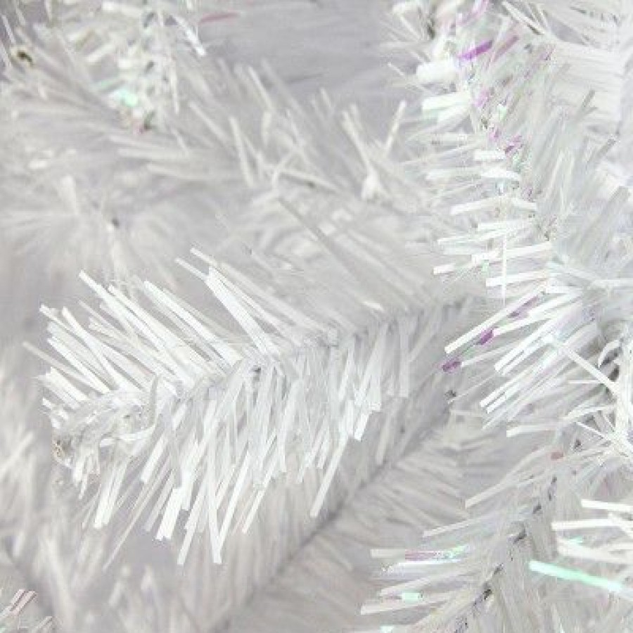 Spruce * | Northlight 9.5 Unlit Full Artificial Christmas Tree White Glimmer Iridescent Spruce