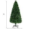 Pine * | Costway Pre-Lit Fiber Optic Artificial Pvc Christmas Tree 6Ft