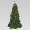 Fir Wood * | 7.5Ft Noble Fir Pre-Lit Hinged Full Artificial Christmas Tree Clear Lights Christopher Knight Home