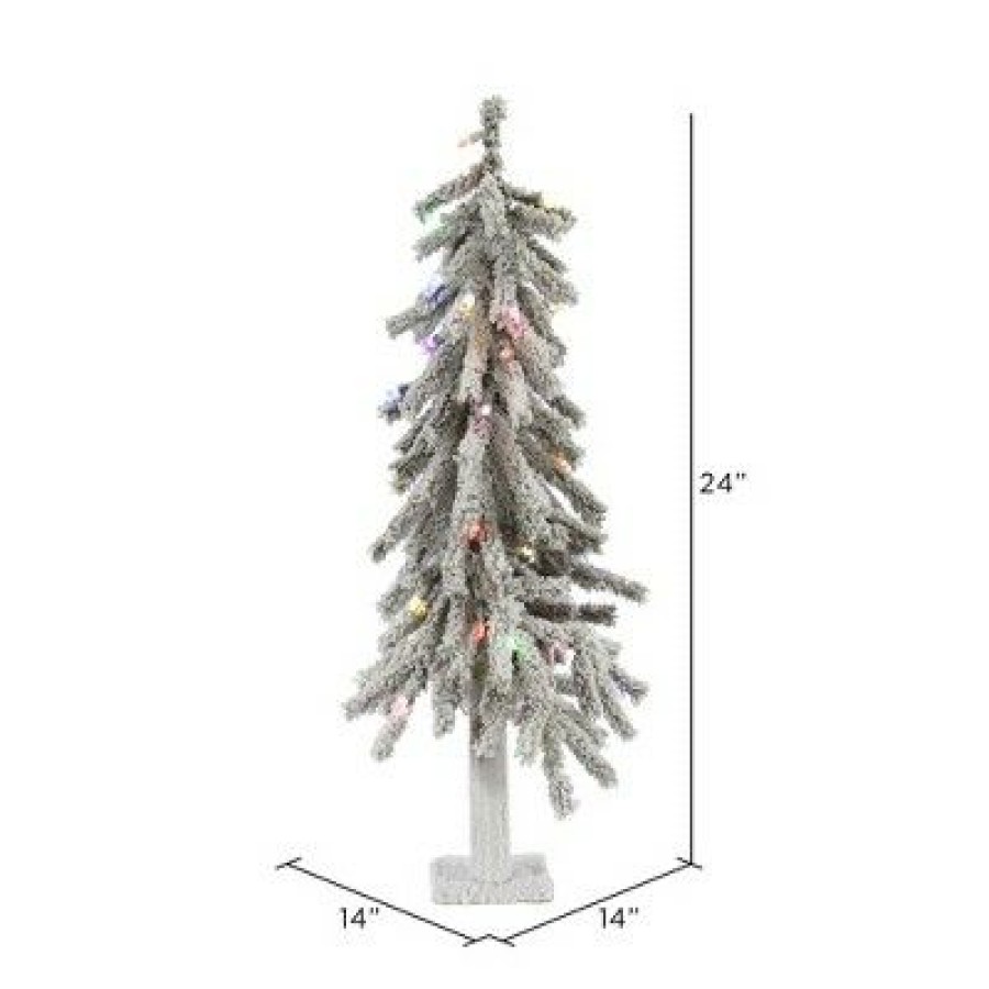 Unidentified Plant Variety * | Vickerman Flocked Alpine Artificial Christmas Tree