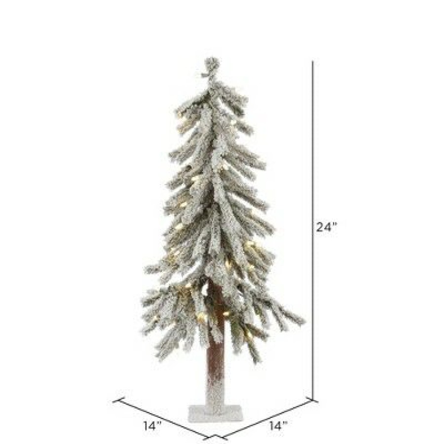 Unidentified Plant Variety * | Vickerman Flocked Alpine Artificial Christmas Tree