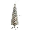 Pine * | 6Ft Nearly Natural Pre-Lit Flocked Artificial Christmas Tree Clear Lights