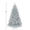 Pine * | Costway 6Ft Hinged Unlit Artificial Silver Tinsel Christmas Tree Holiday W/Metal Stand