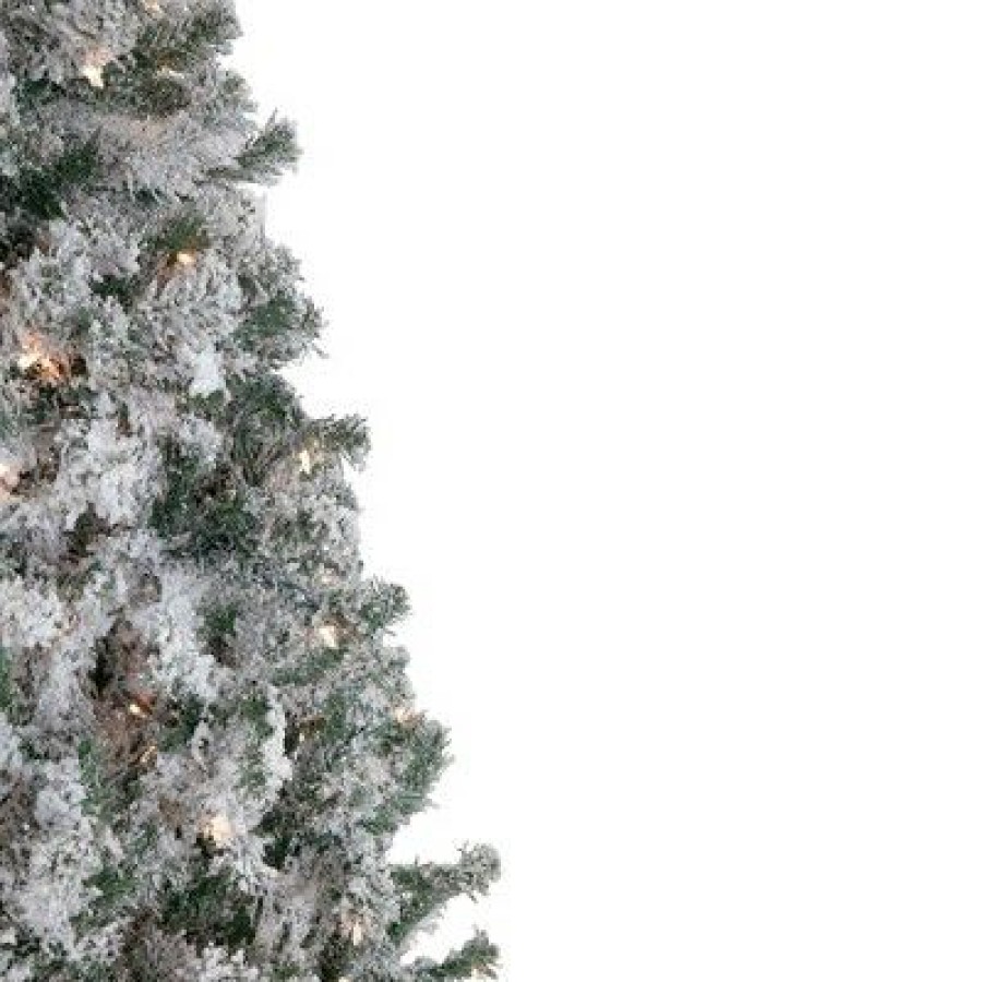 Pine * | Northlight 6 Pre-Lit Slim Flocked Pine Artificial Christmas Tree, Clear Lights