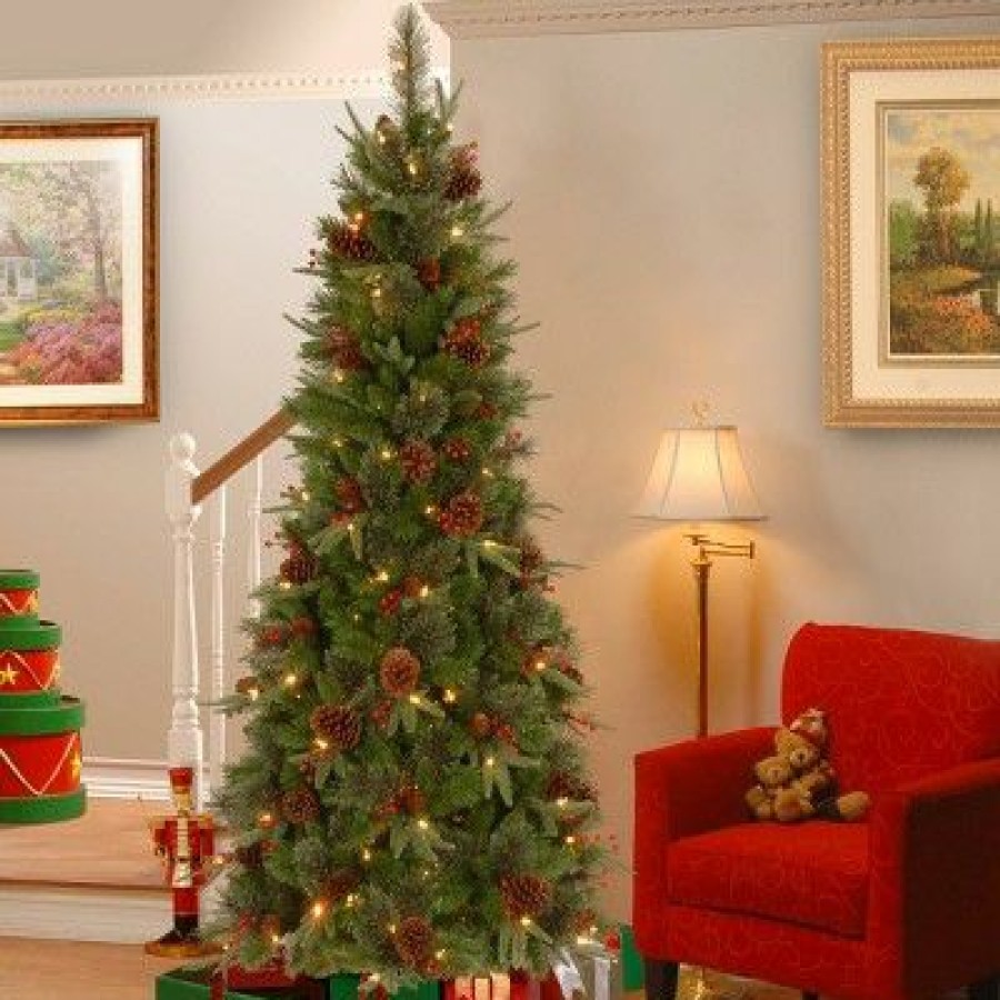 Unidentified Plant Variety * | National Tree Company 7.5Ft National Christmas Tree Company Colonial Artificial Christmas Tree 300Ct Clear