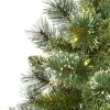 Pine * | Nearly Natural Pre-Lit Led Slim Snow Flocked Tip Wisconsin Pine Artificial Christmas Tree Clear Lights