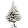 Pine * | 3.5Ft Unlit White Flocked Pine Artificial Christmas Tree Vickerman