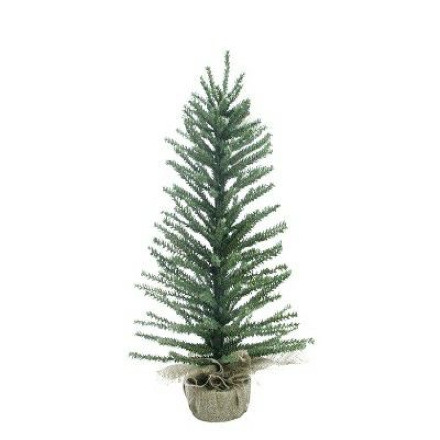 Pine * | Northlight 24 Medium Traditional Green Mini Pine Artificial Christmas Tree In Burlap Sack Unlit