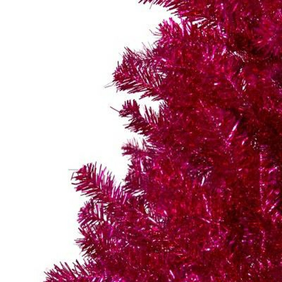 Pine * | Northlight 4.5 Metallic Pink Tinsel Artificial Christmas Tree Unlit