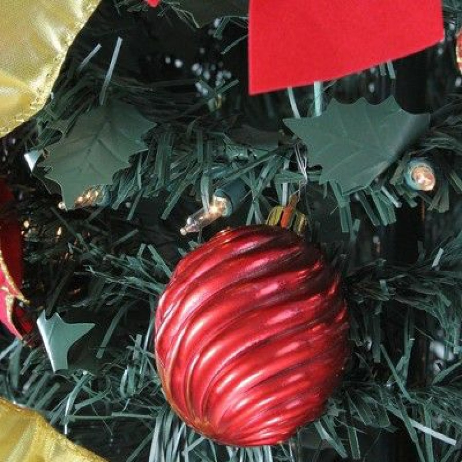 Pine * | Northlight 6 Prelit Artificial Christmas Tree Gold And Red Decorated Pop-Up Clear Lights