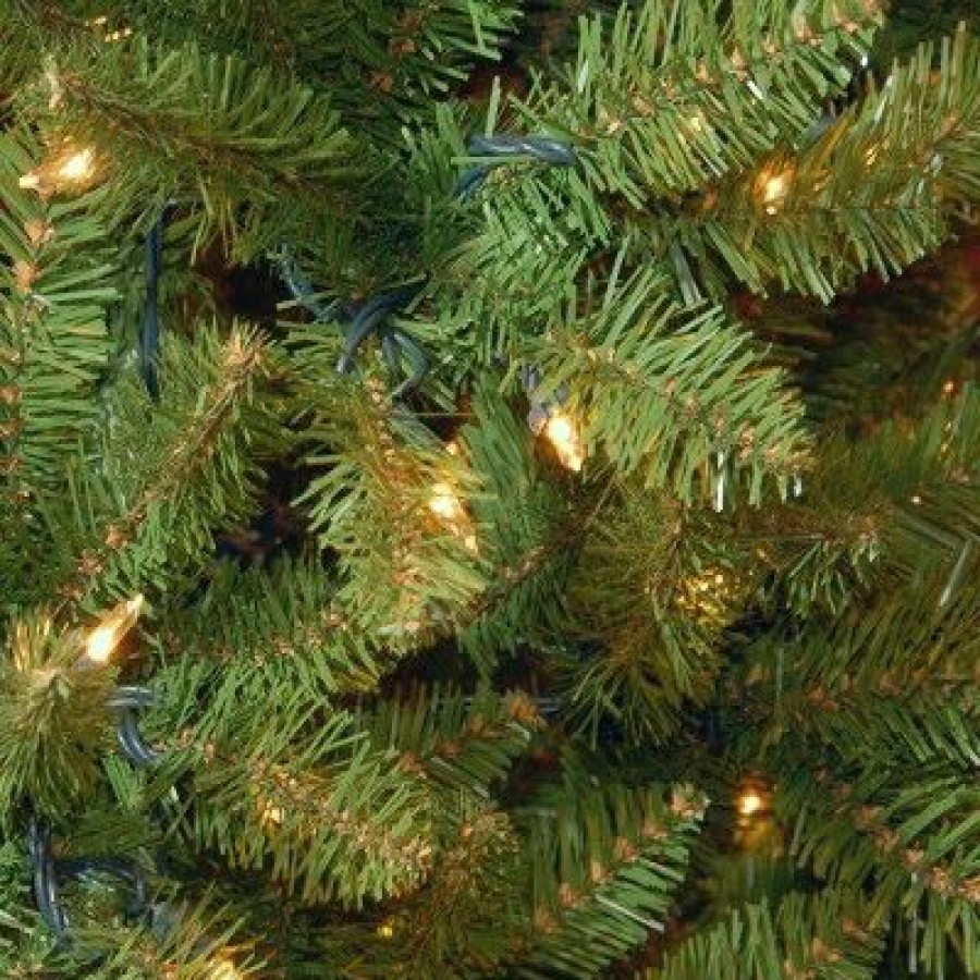 Fir Wood * | National Tree Company Artificial Pre-Lit Slim Christmas Tree, Green, Kingswood Fir, Multicolor Lights, Includes Stand, 12 Feet