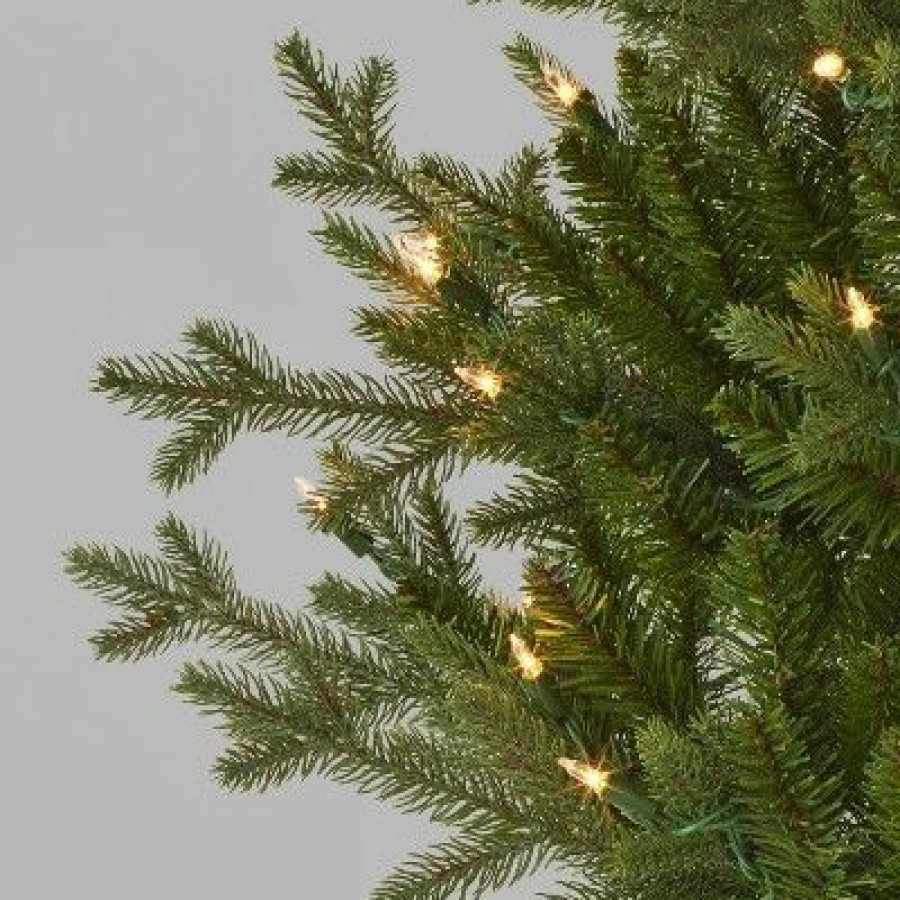 Balsam Fir * | 2Pc 5' Pre-Lit Balsam Fir Potted Artificial Christmas Tree Clear Lights Wondershop