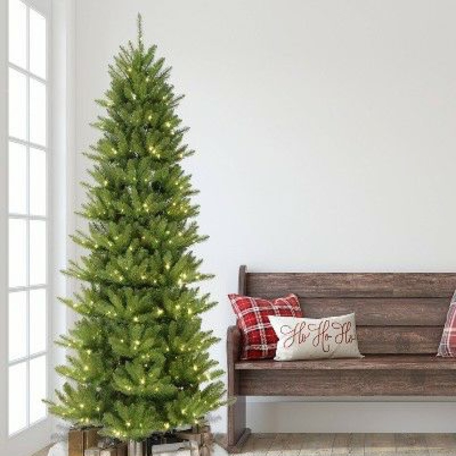 Douglas Fir * | 7.5Ft Puleo Pre-Lit Slim Fraser Fir Artificial Christmas Tree Multicolor Lights