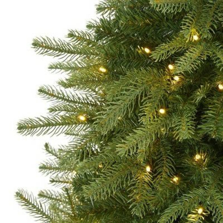 Fir Wood * | Nearly Natural Pre-Lit Led Vancouver Fir Artificial Christmas Tree Clear Lights