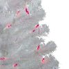 Pine * | Northlight 3 Prelit Artificial Christmas Tree White Iridescent Pine Slim Pink Lights