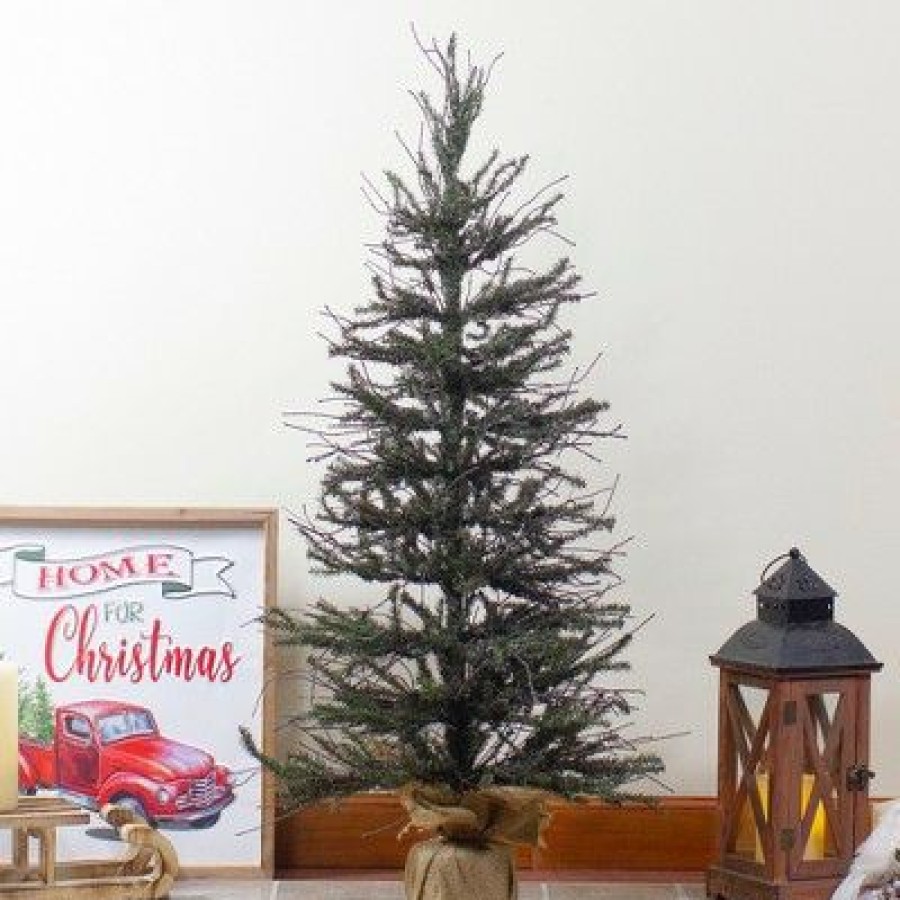 Pine * | Northlight 3 Unlit Artificial Christmas Tree Warsaw Twig In Burlap Base