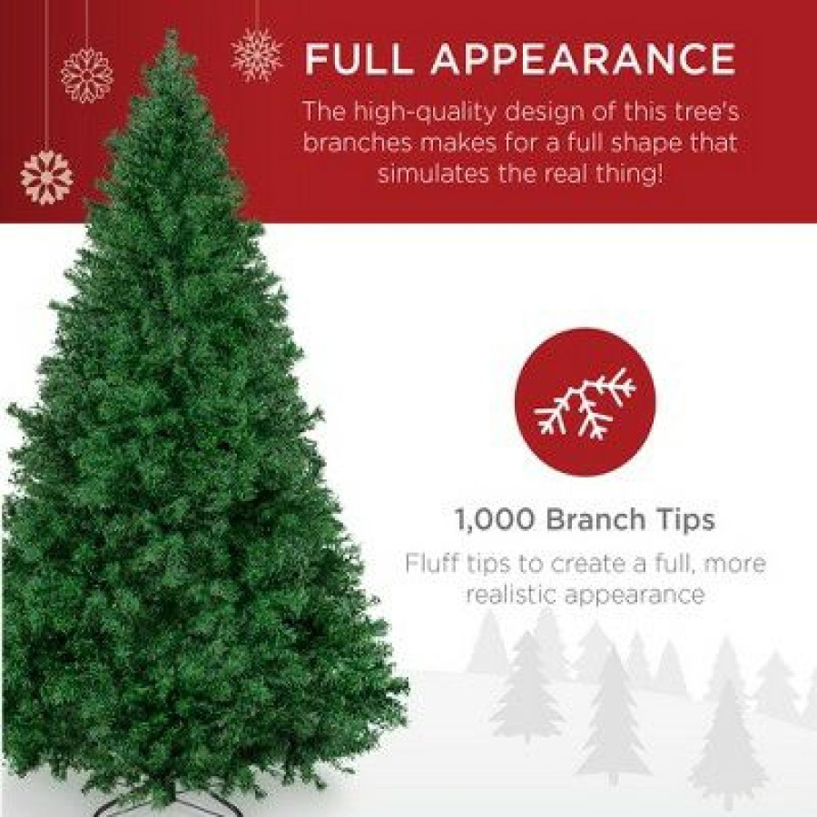 Pine * | Best Choice Products 6Ft Premium Hinged Artificial Christmas Pine Tree W/ 1,000 Tips, Metal Base