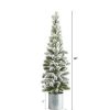 Pine * | 3Ft Nearly Natural Unlit Flocked Pine Tree Artificial Christmas Tree In Tin Planter