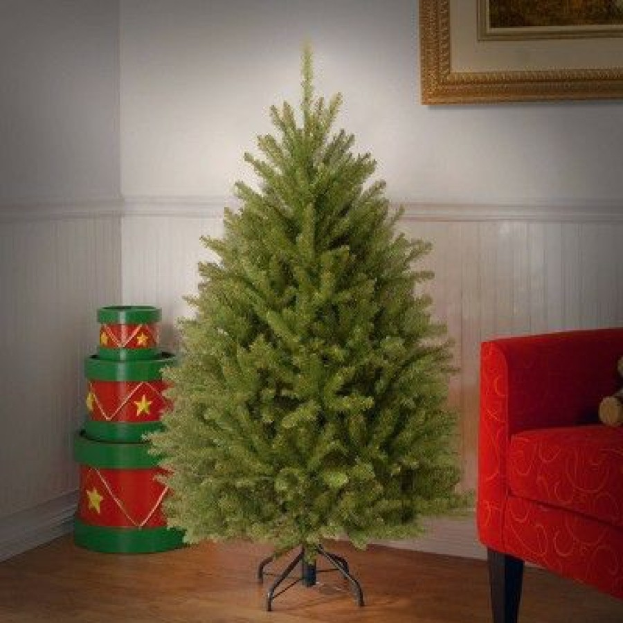 Fir Wood * | National Tree Company 4.5Ft National Christmas Tree Company Dunhill Fir Hinged Artificial Christmas Tree